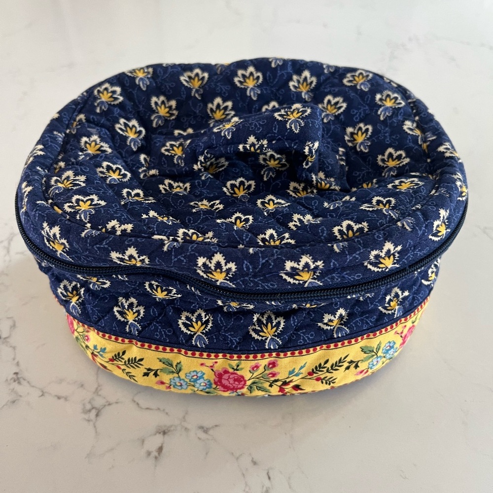 Vintage Vera Bradley Oval Cosmetics Case floral print